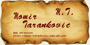 Momir Taranković vizit kartica